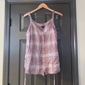Torrid red plaid tank top 1 like new